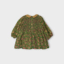 Bonjour Green Smocked Blouse, Size 8