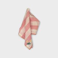 Bonjour Pink & White Dress with Matching Bandana, Size 6