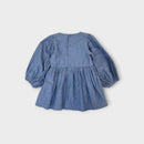 Bonjour Embroidered Chambray Blouse, Size 8