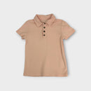 Misha & Puff Pink Pointelle Polo Shirt, Size 5-6