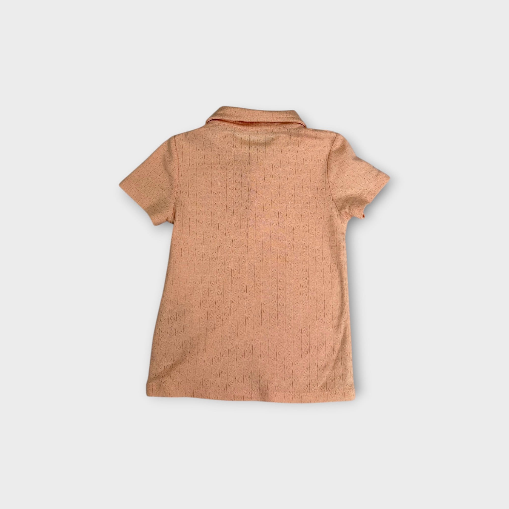 Misha & Puff Pink Pointelle Polo Shirt, Size 5-6