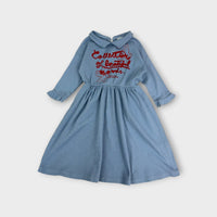 Bobo Choses Blue Collared Dress, Size 2-3