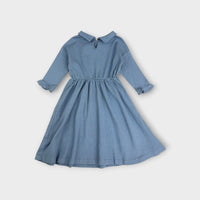Bobo Choses Blue Collared Dress, Size 2-3
