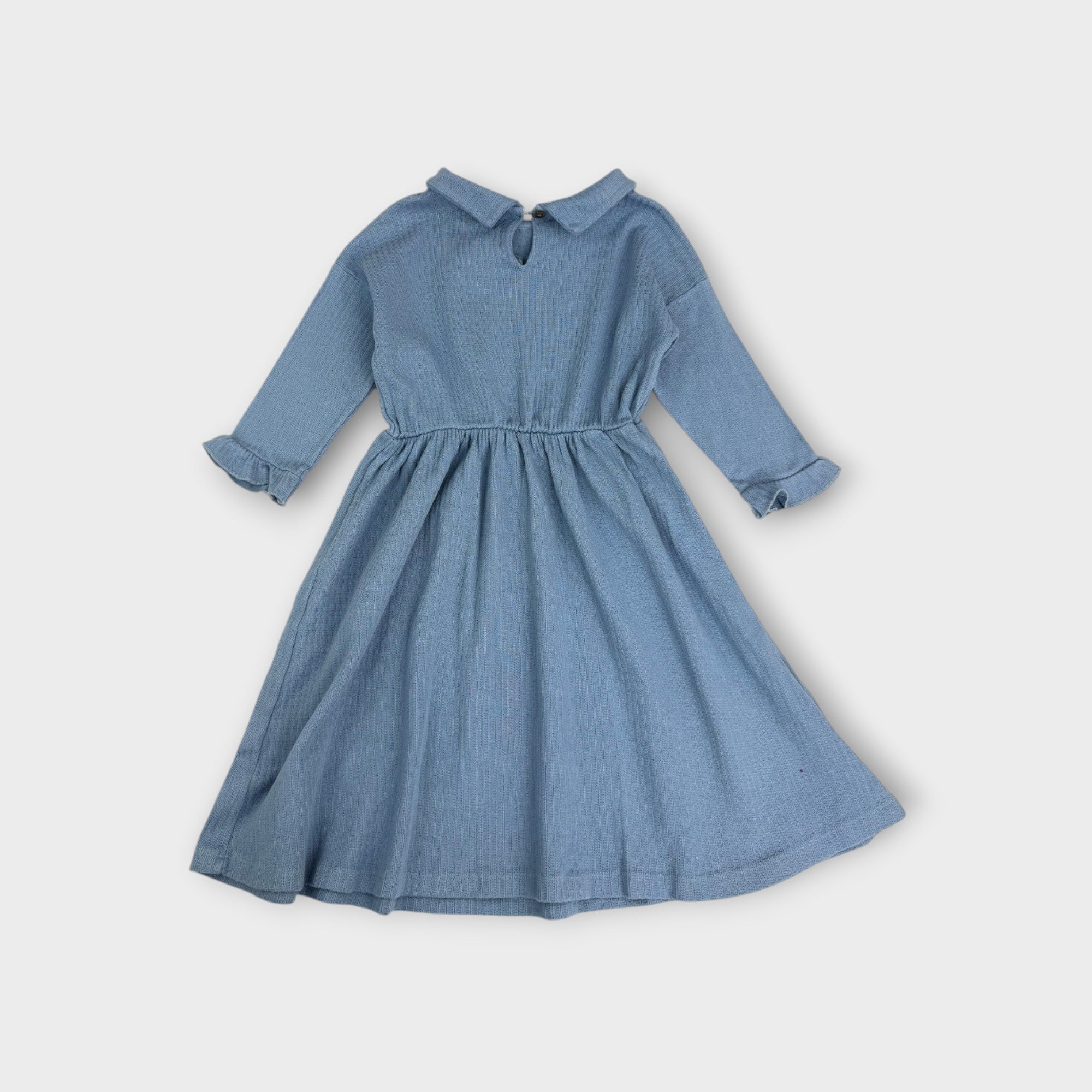 Bobo Choses Blue Collared Dress, Size 2-3