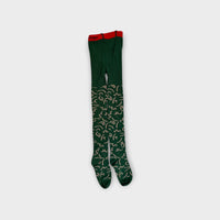 Bobo Choses Green Squiggle Tights, Size 3-4