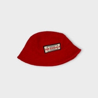 The Animals Observatory Red Shearling Bucket Hat, OS