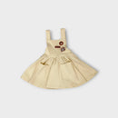 Susukoshi Cream Pinafore Dress, Size 1