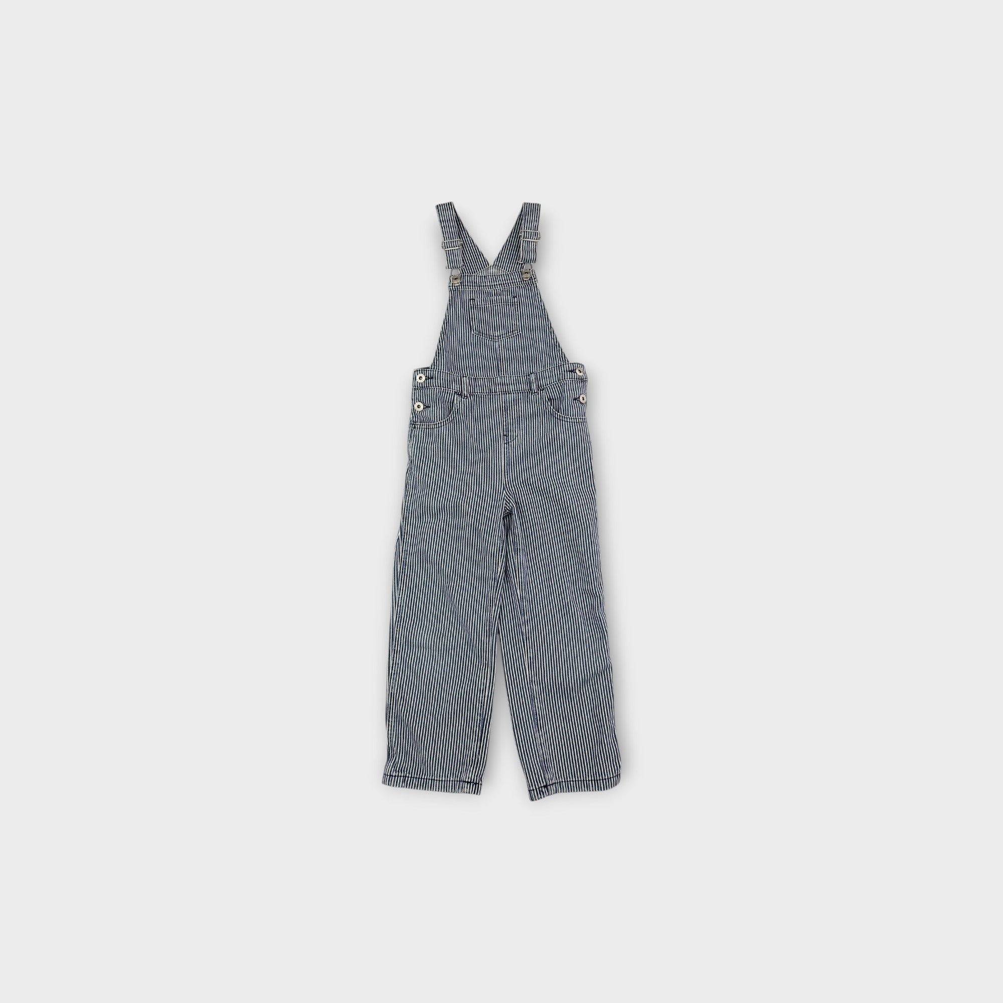 Country Road Hickory Stripe Overalls, Size 6
