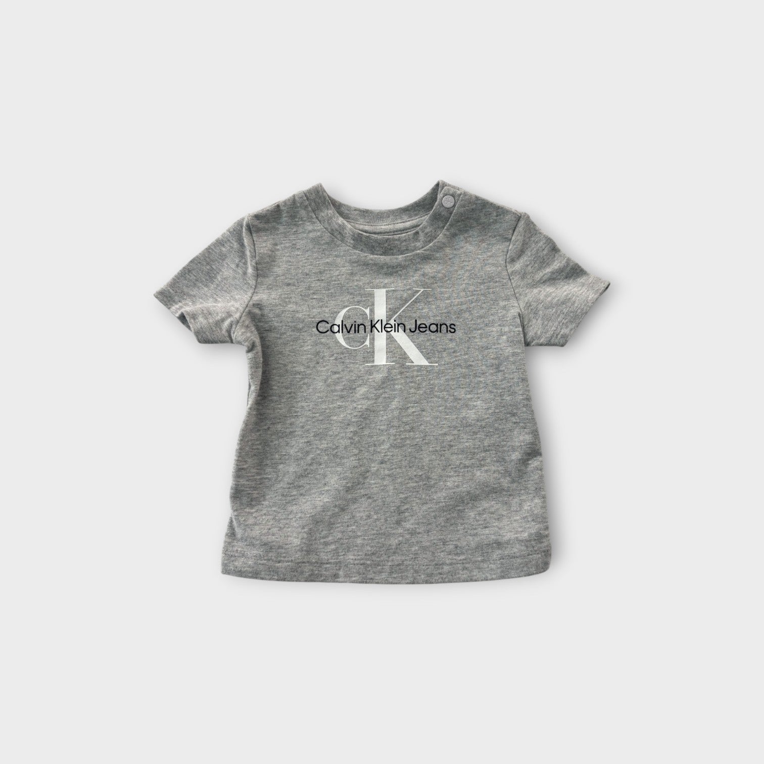 CK Grey Logo T-Shirt, Size 000