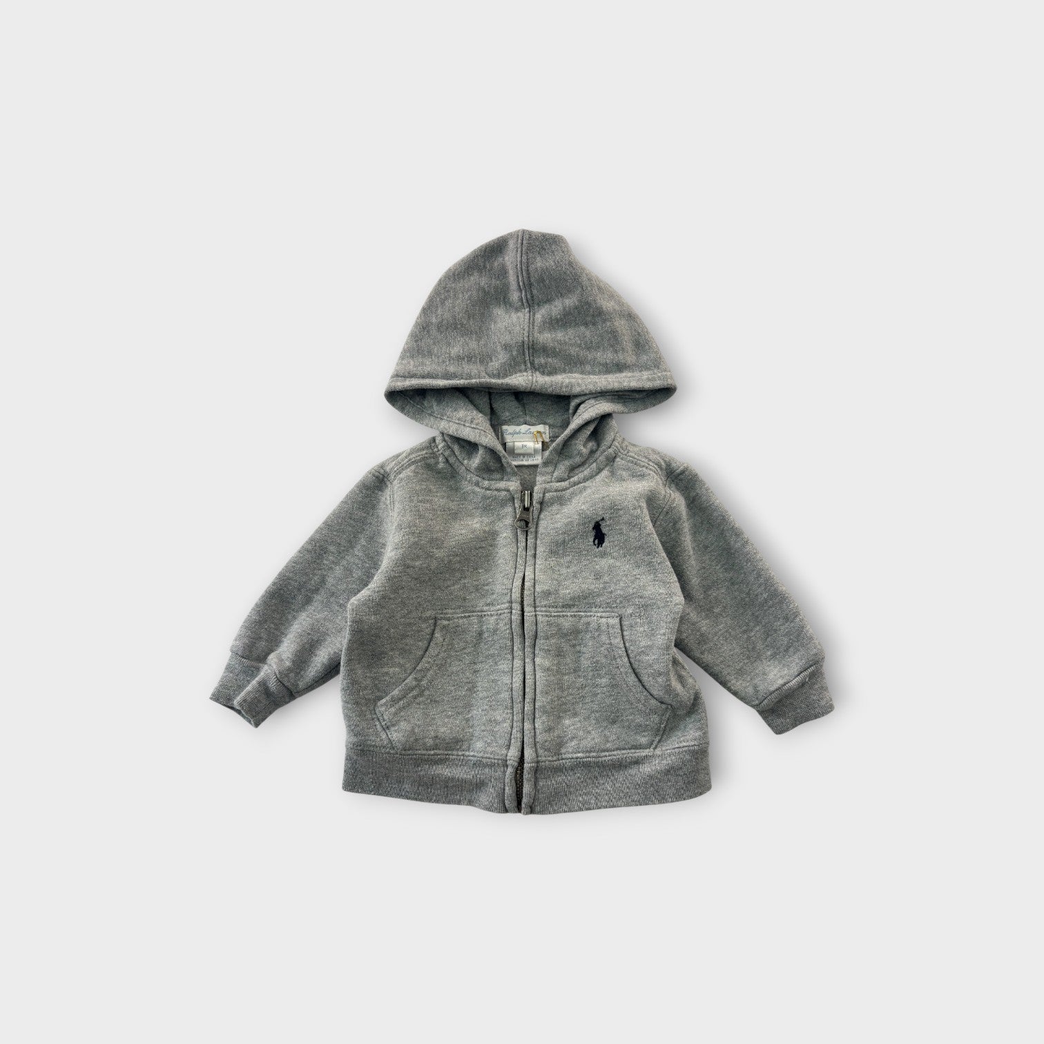 RL Grey Zip Hoodie, Size 000