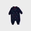 RL Navy Collared Onesie, Size 000