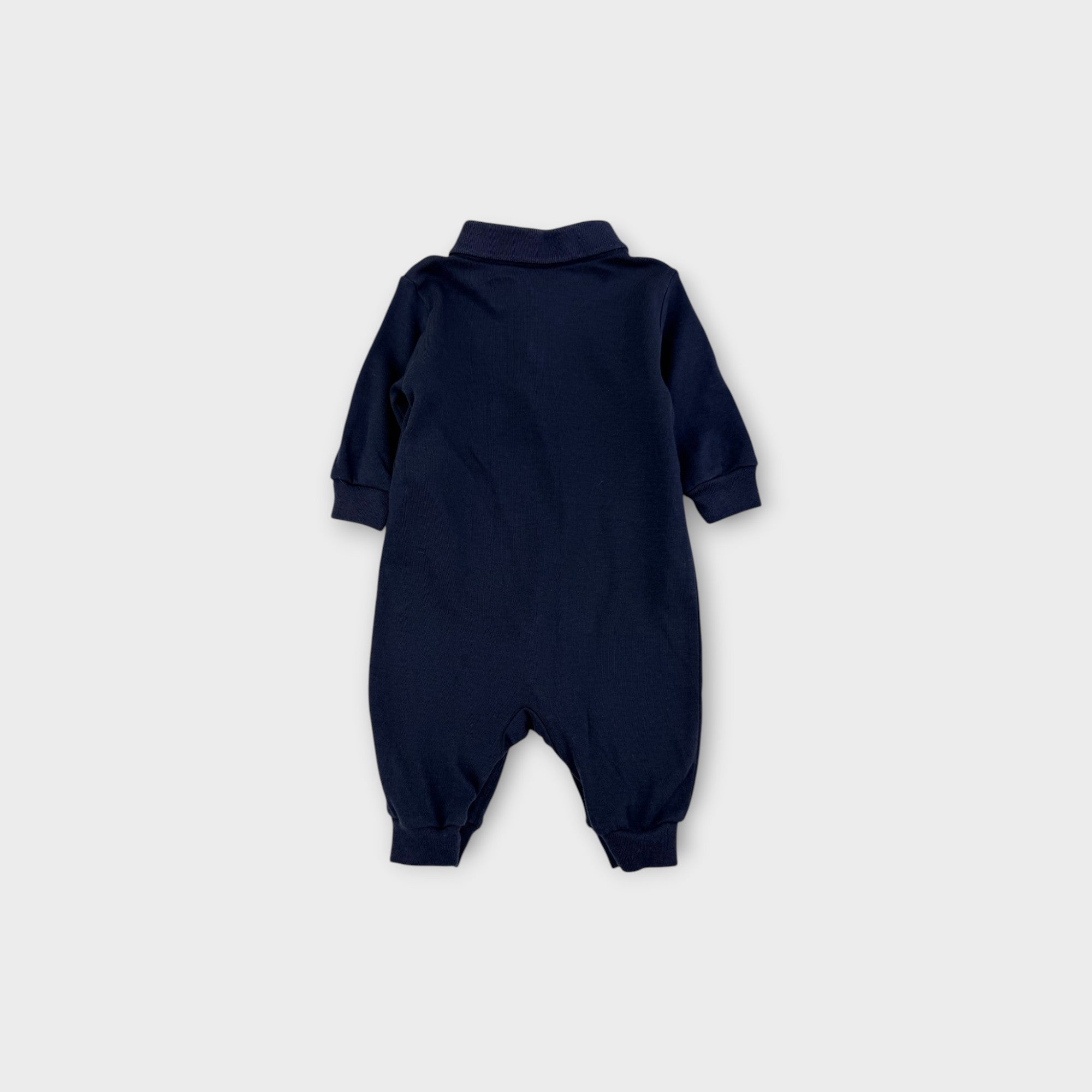 RL Navy Collared Onesie, Size 000