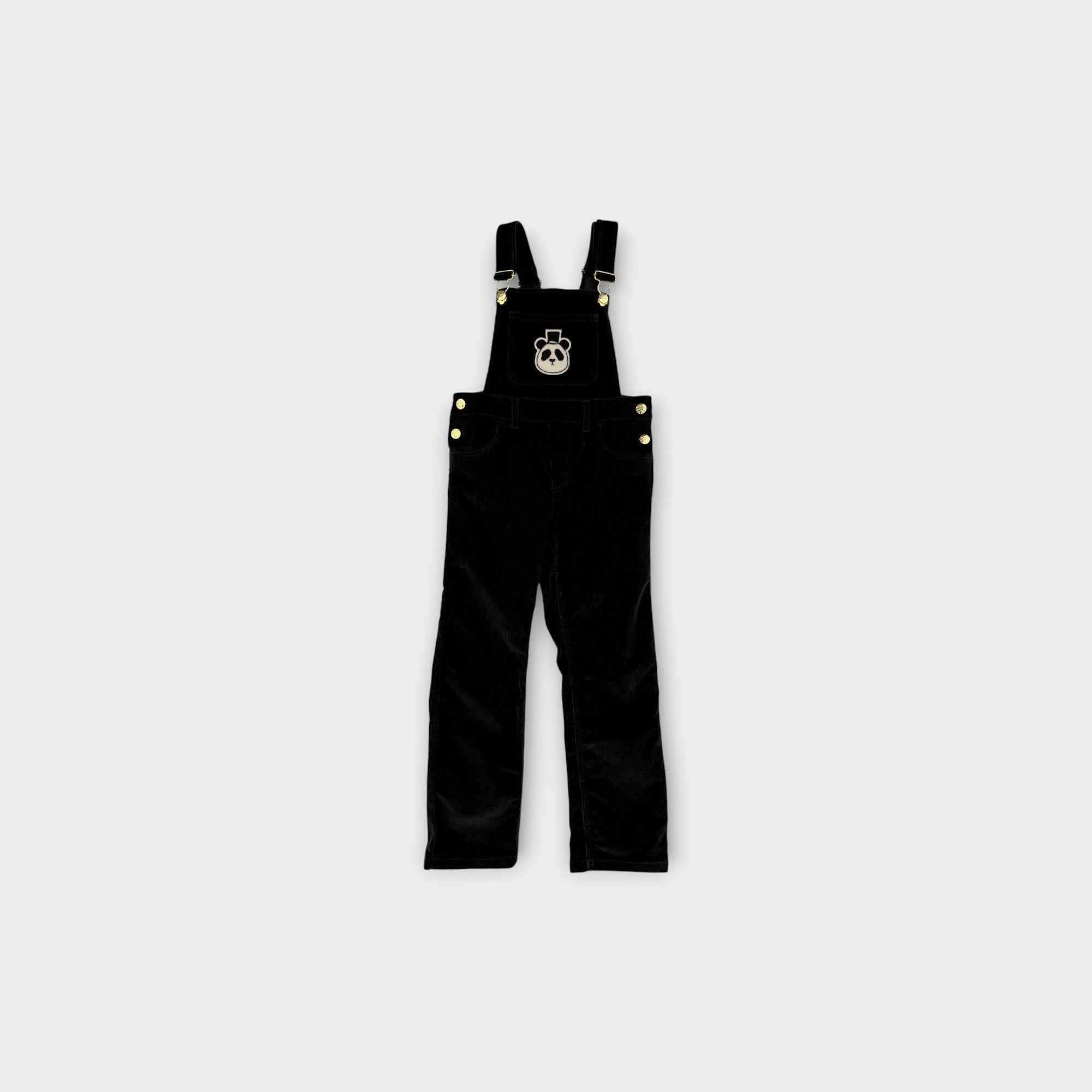 Mini Rodini Panda Corduroy Overalls, Size 3-4