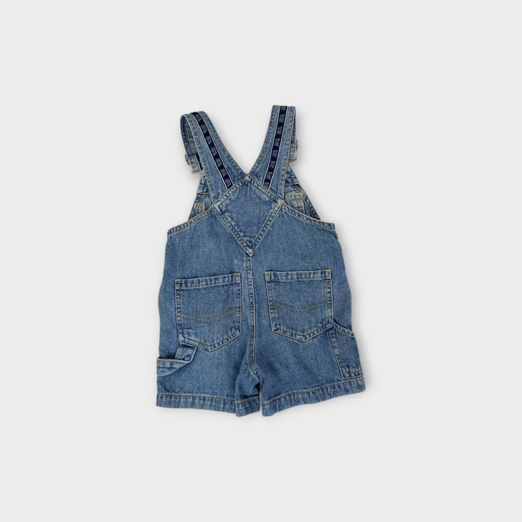 Vintage Beluga Blues Carpenter Shortalls, Size 0