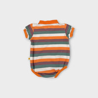 Goldie & Ace Striped Polo Romper, Size 2