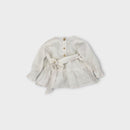 White Linen Blouse and Bloomers Set, Size 1