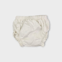 White Linen Blouse and Bloomers Set, Size 1