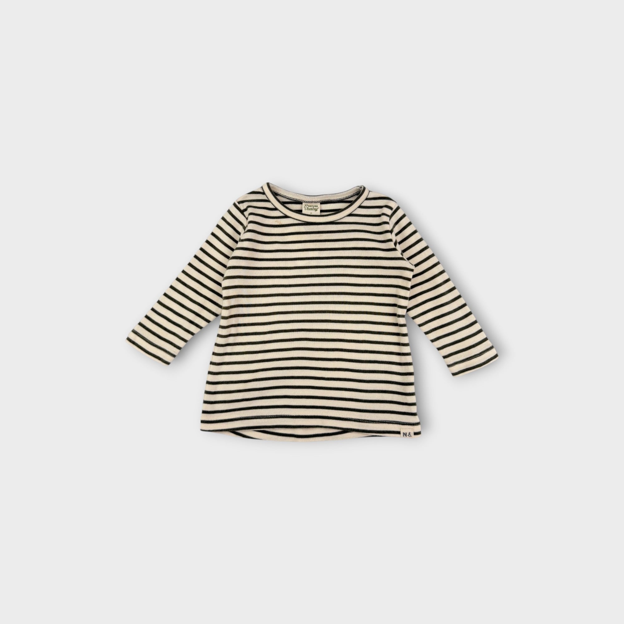 Nature Baby Striped Long-Sleeve T-Shirt, Size 0