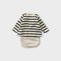 Petit Bateau Stripe Bodysuit, Size 0000