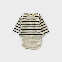Petit Bateau Stripe Bodysuit, Size 0000