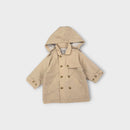 Beige Trench Coat With Hood, Size 0