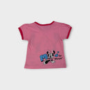 Retro Short-Sleeve Pink Minnie Mouse T-Shirt, Size 2