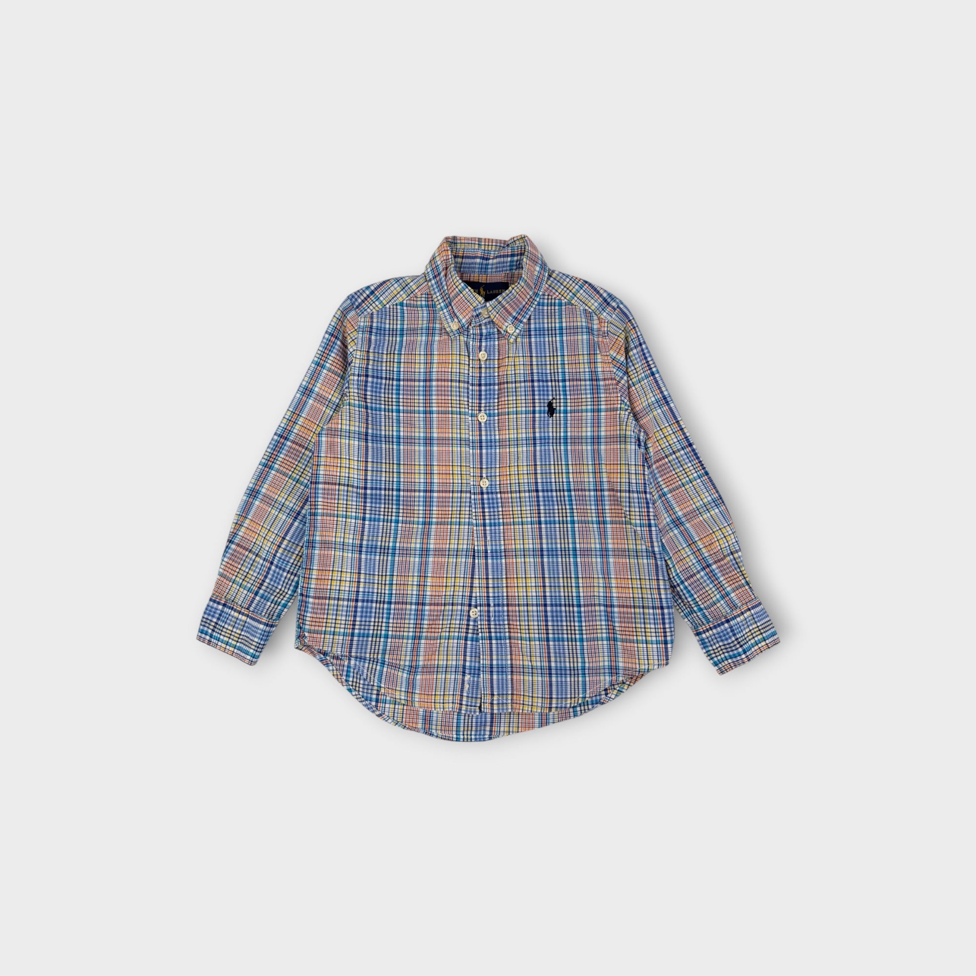 RL Collared Check Button Up Shirt, Size 4