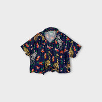 Kenzo Printed Button Up Resort Shirt, Size 5
