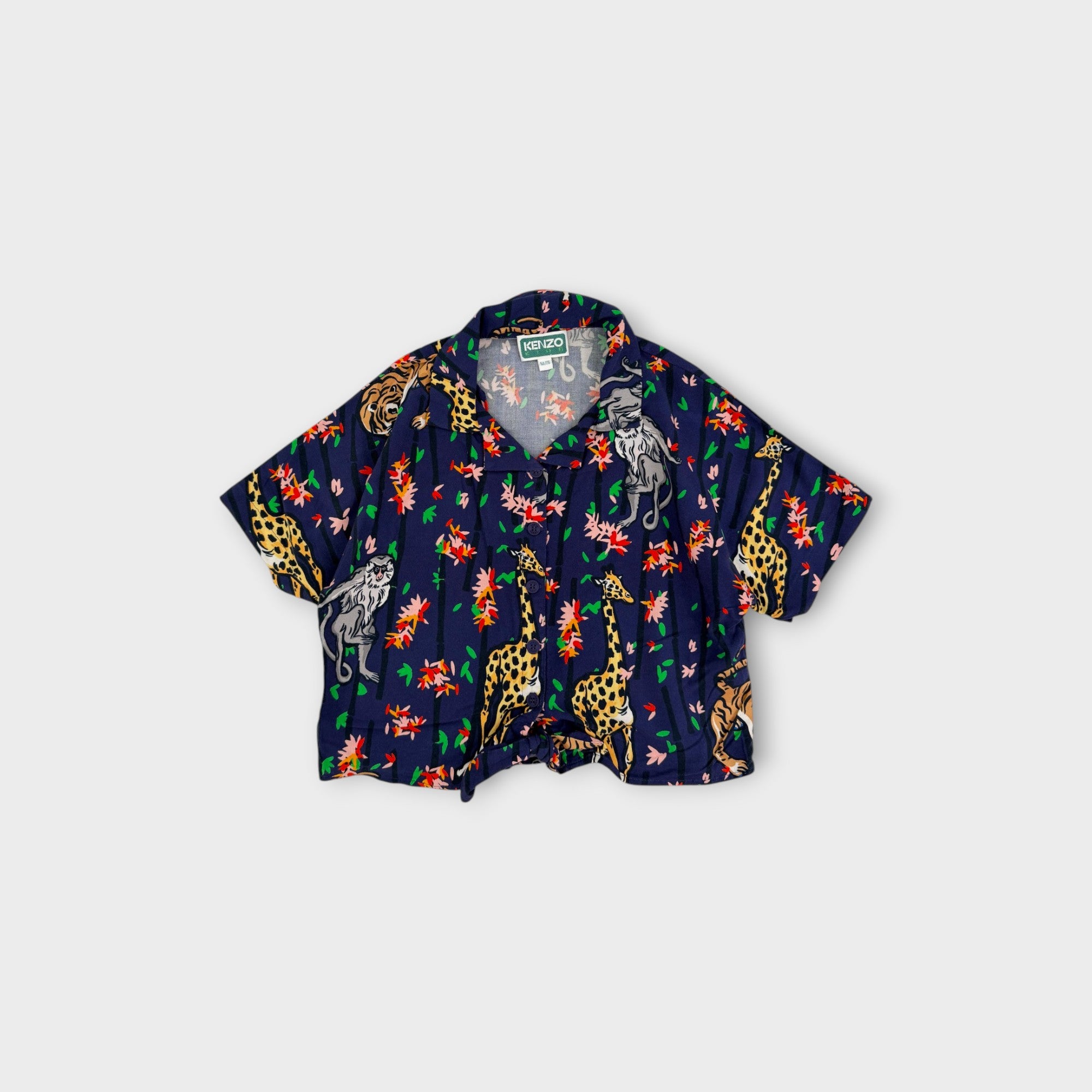 Kenzo Printed Button Up Resort Shirt, Size 5