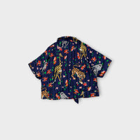 Kenzo Printed Button Up Resort Shirt, Size 5