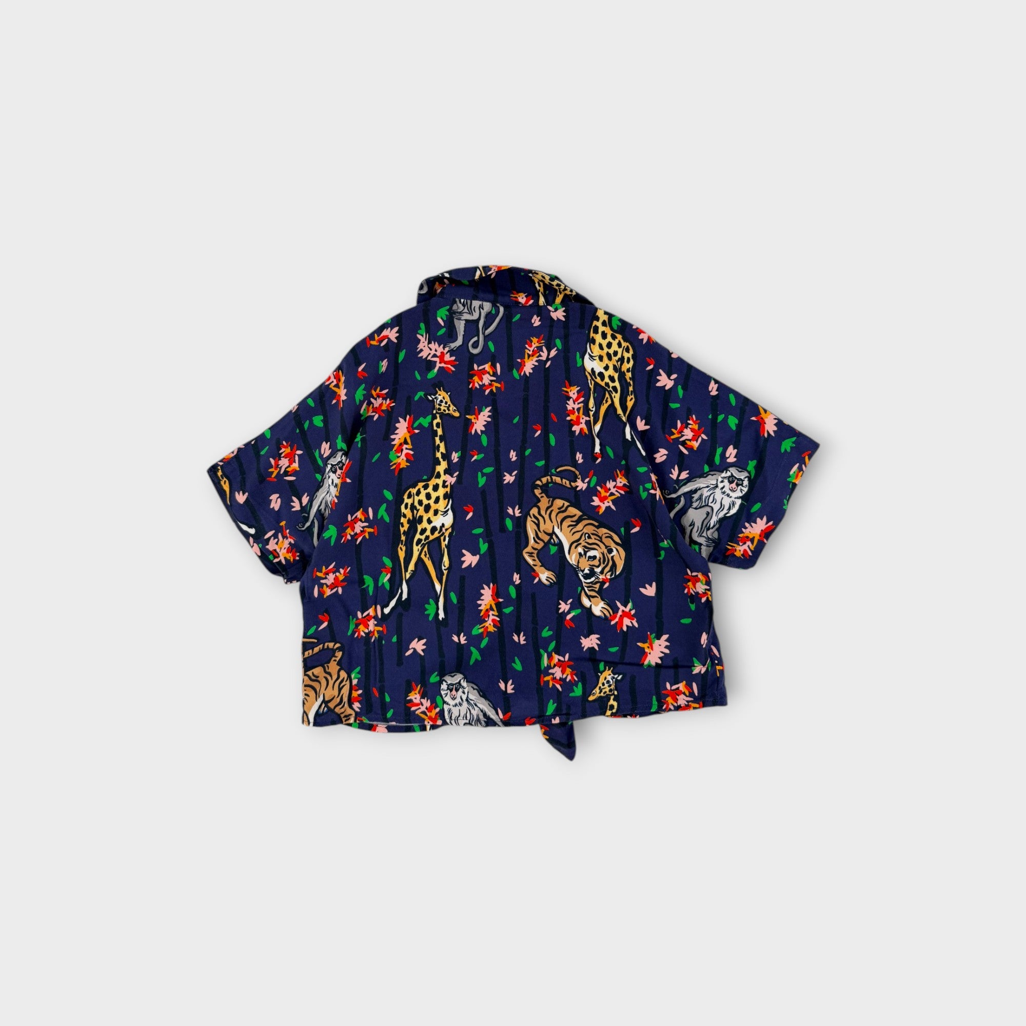 Kenzo Printed Button Up Resort Shirt, Size 5