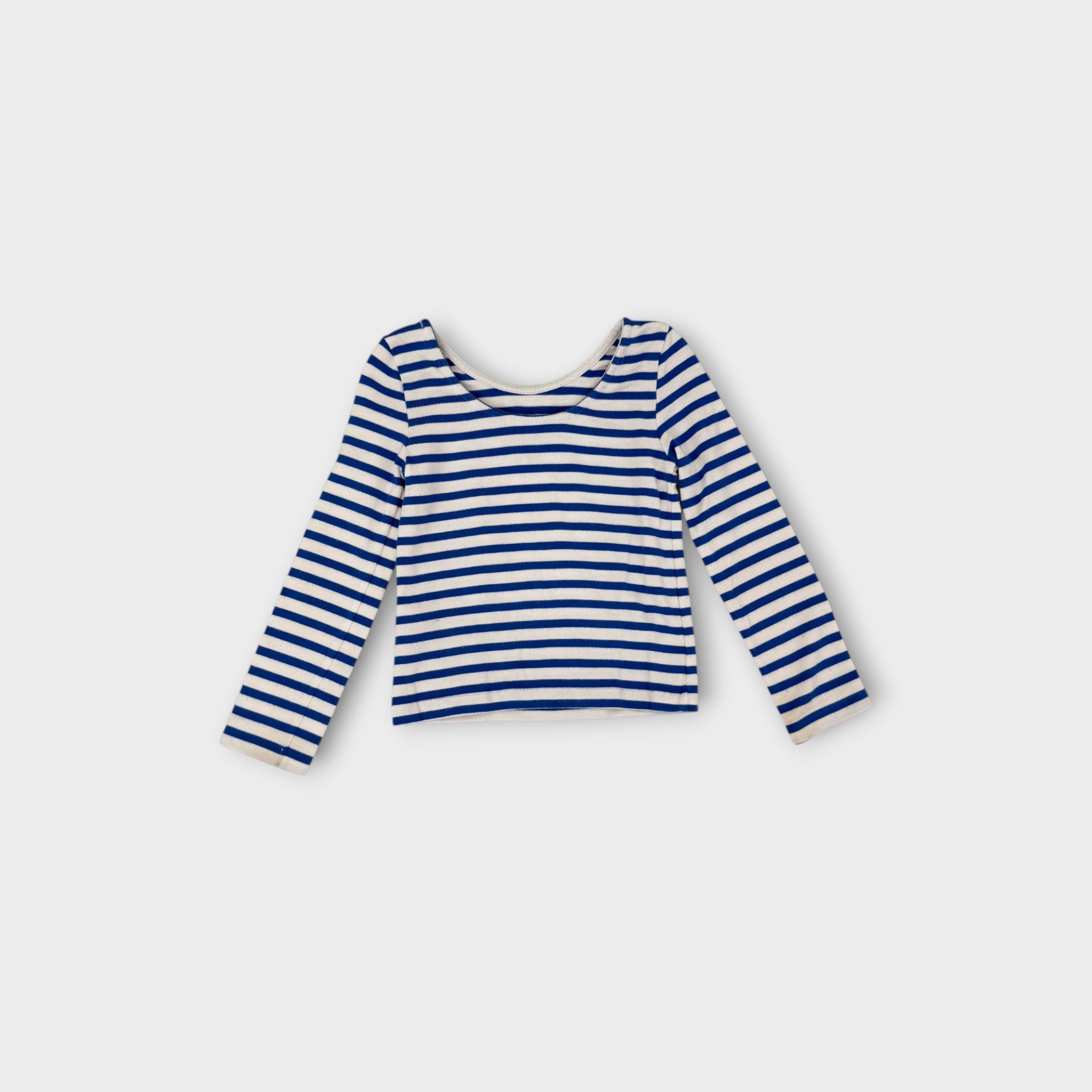 RL Blue Stripe Long Sleeve T-Shirt, Size 2