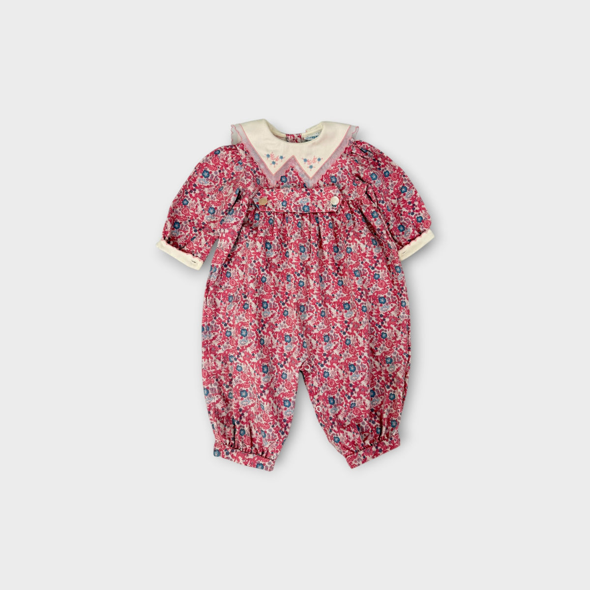 Vintage Floral Jumpsuit, Size 0