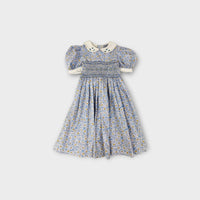 Vintage Marquise Daisy Smocked Dress, Size 4