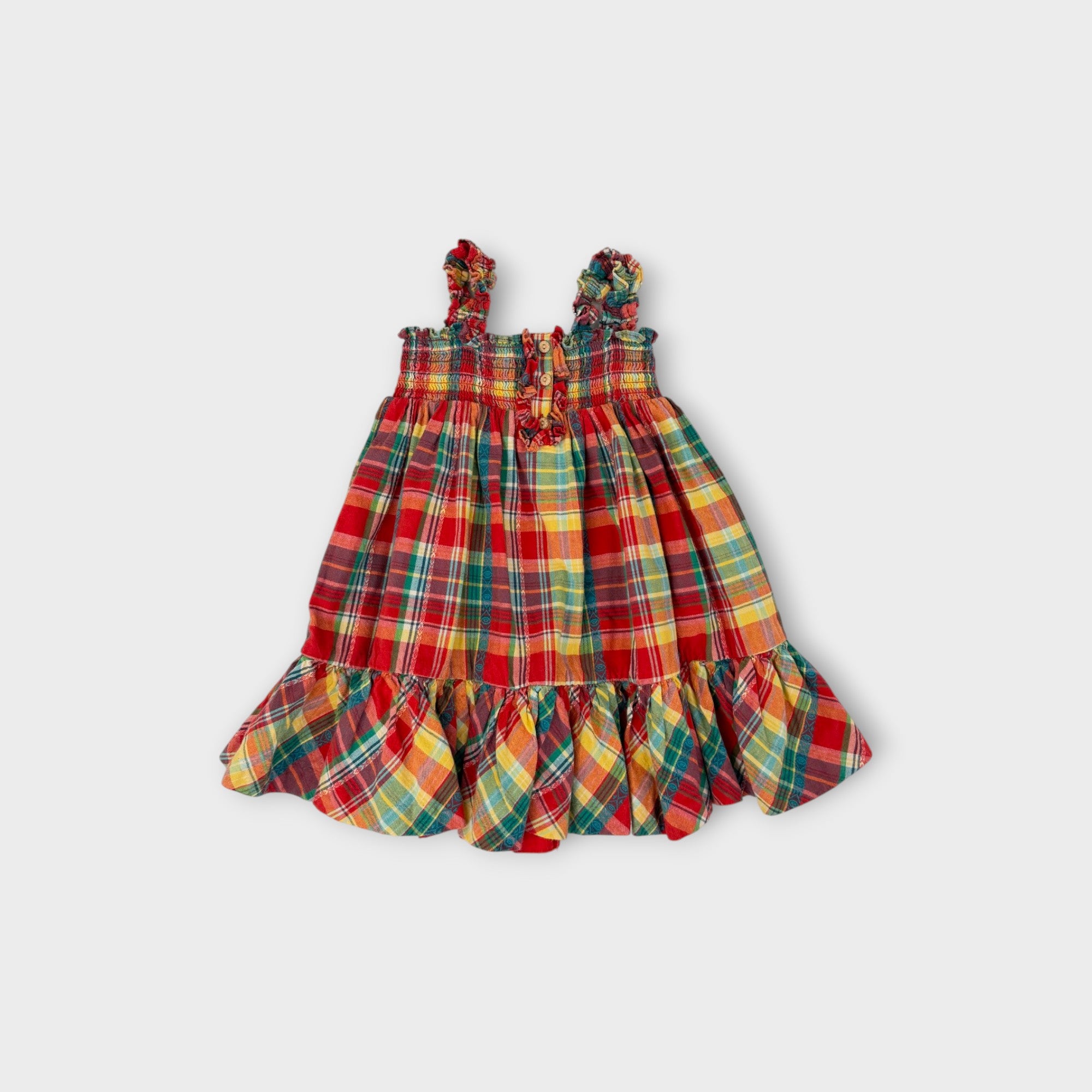 RL Smocked Plaid Dress, Size 0
