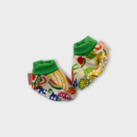 Halcyon Nights Green Veggie Print Booties, Size 0