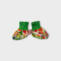 Halcyon Nights Green Veggie Print Booties, Size 0