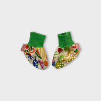 Halcyon Nights Green Veggie Print Booties, Size 0