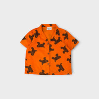 Bobo Choses Orange Seal Shirt, Size 4-5