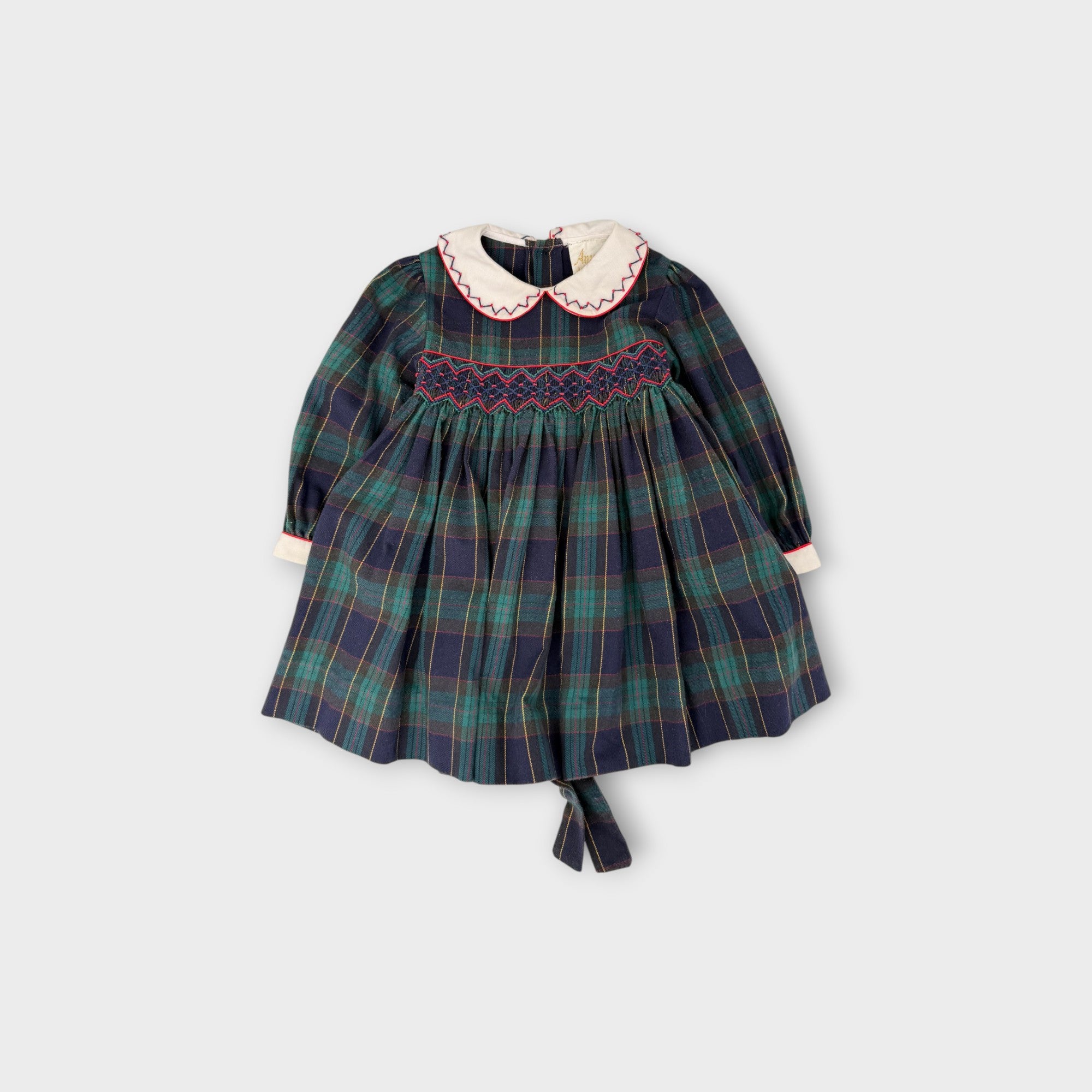 Vintage Plaid Smock Dress, Size 2