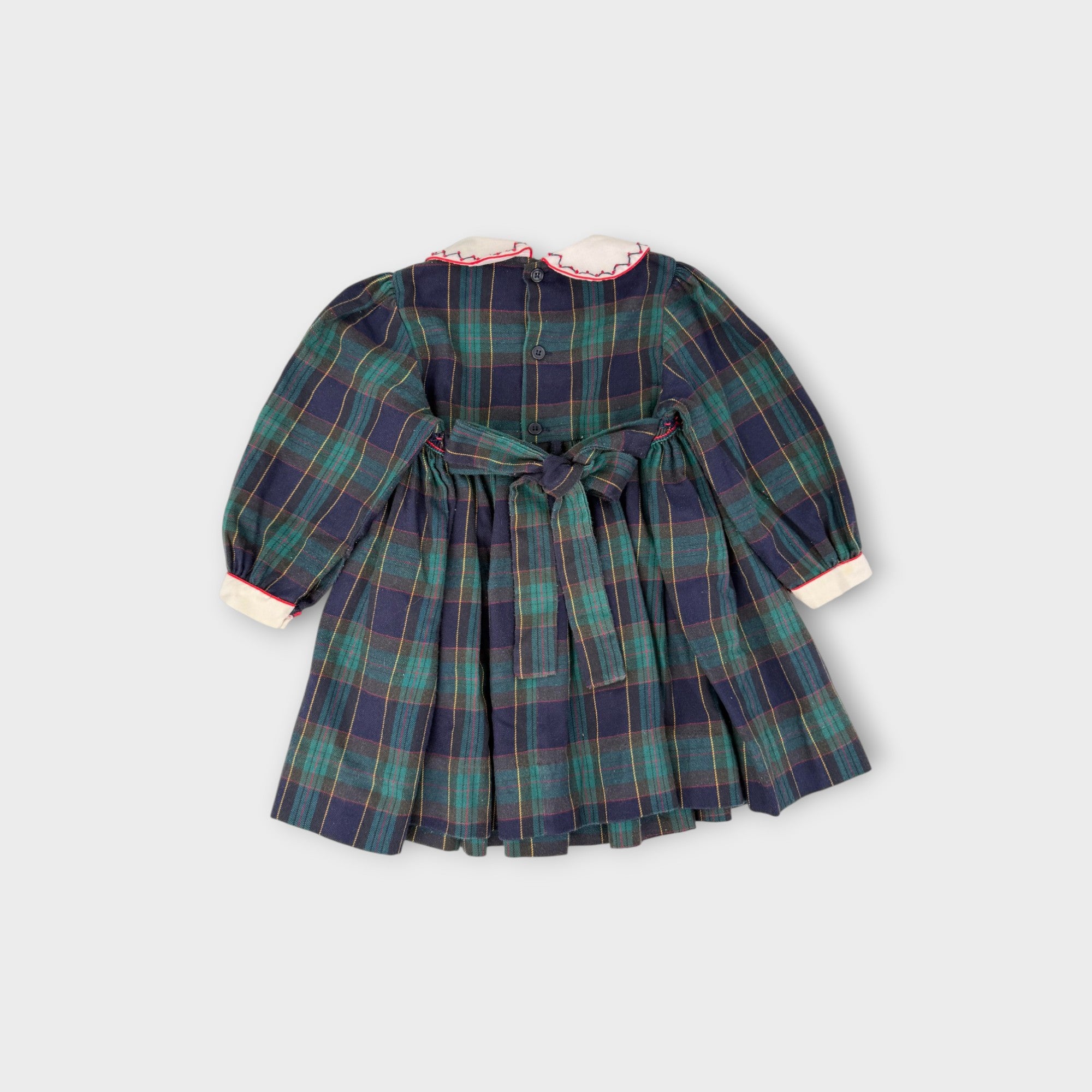 Vintage Plaid Smock Dress, Size 2