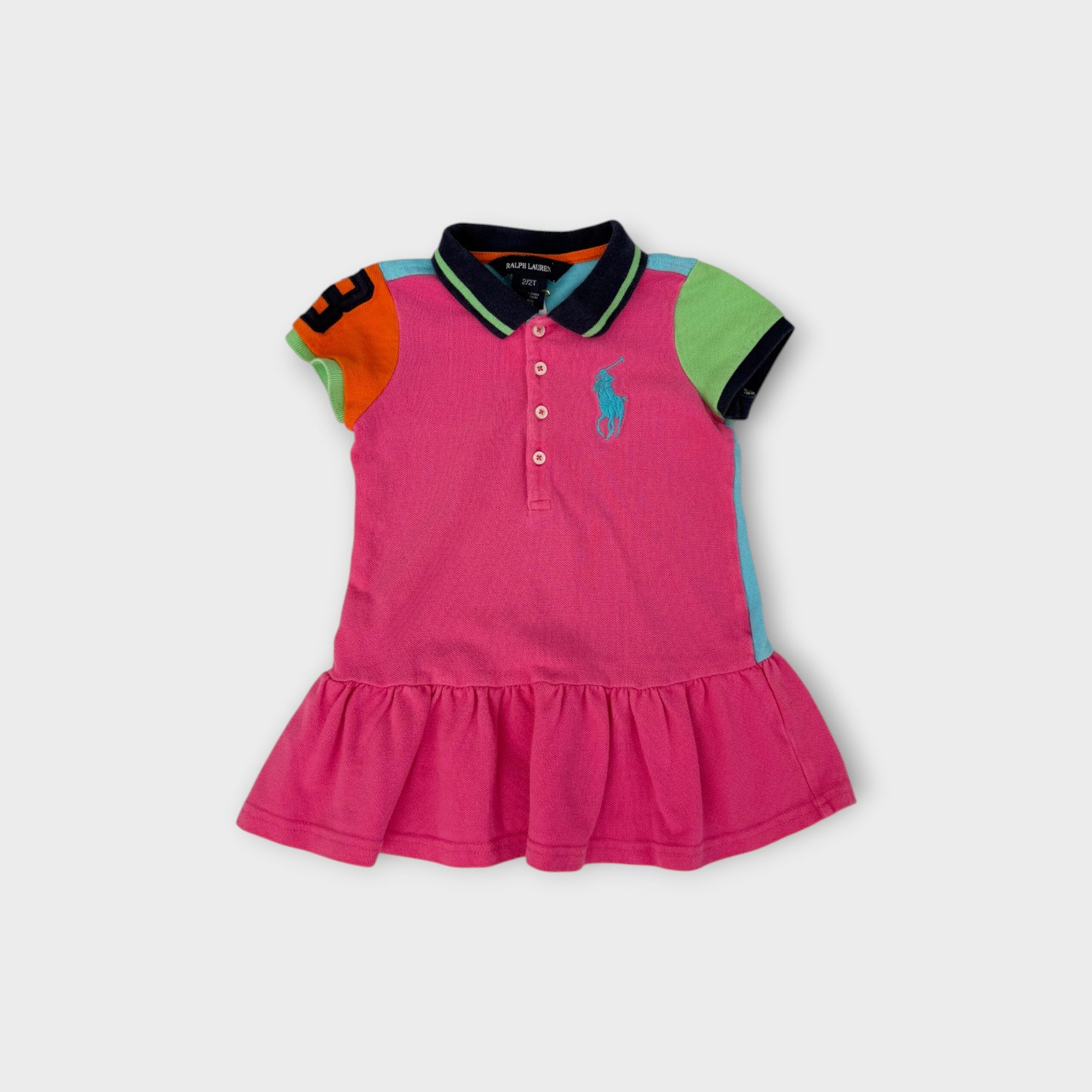 Polo RL Colour Block Tennis Dress, Size 2