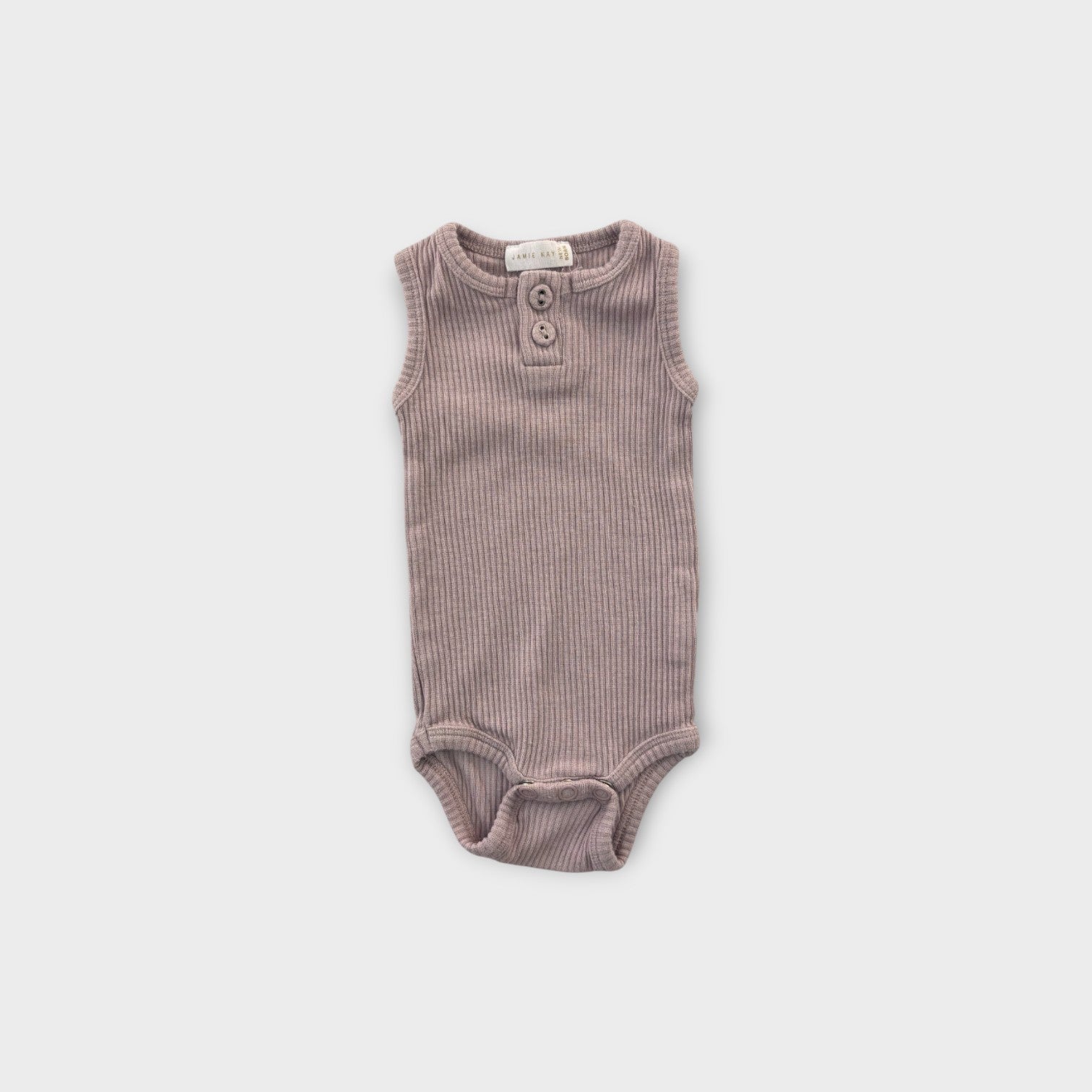 Jamie Kay Dusty Pink Ribbed Bodysuit, Size 0000