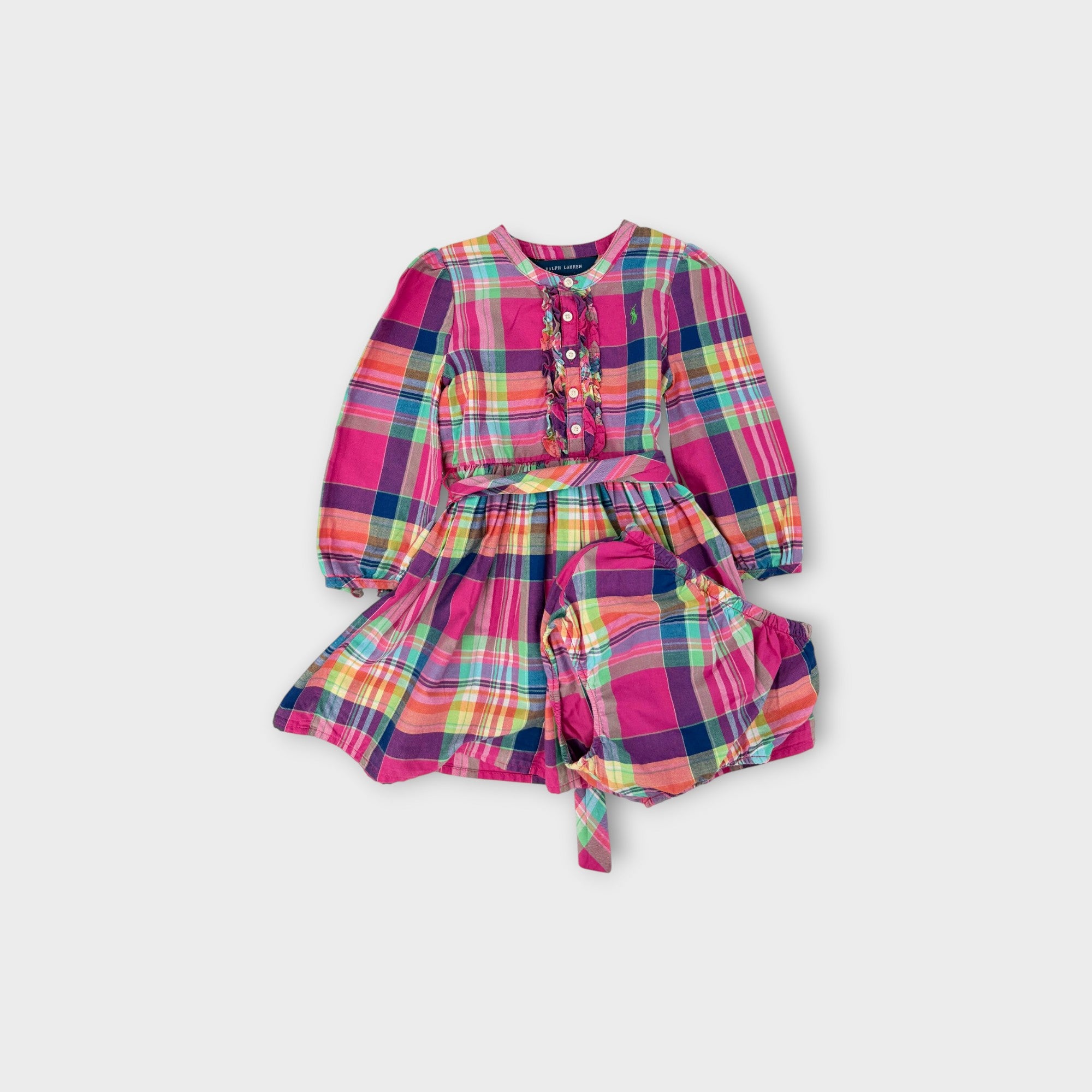 RL Plaid Dress & Matching Bloomers, Size 18M