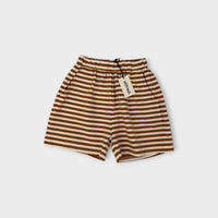 Alfred Stripe Cotton Shorts, Size 6-7