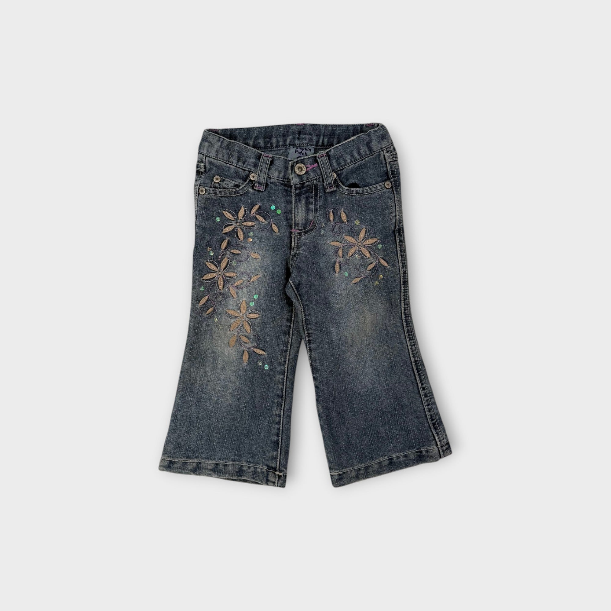 Retro Pumpkin Patch Jeans, Size 0