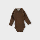 Ziggy Lou Brown Ribbed Bodysuit, Size 0000