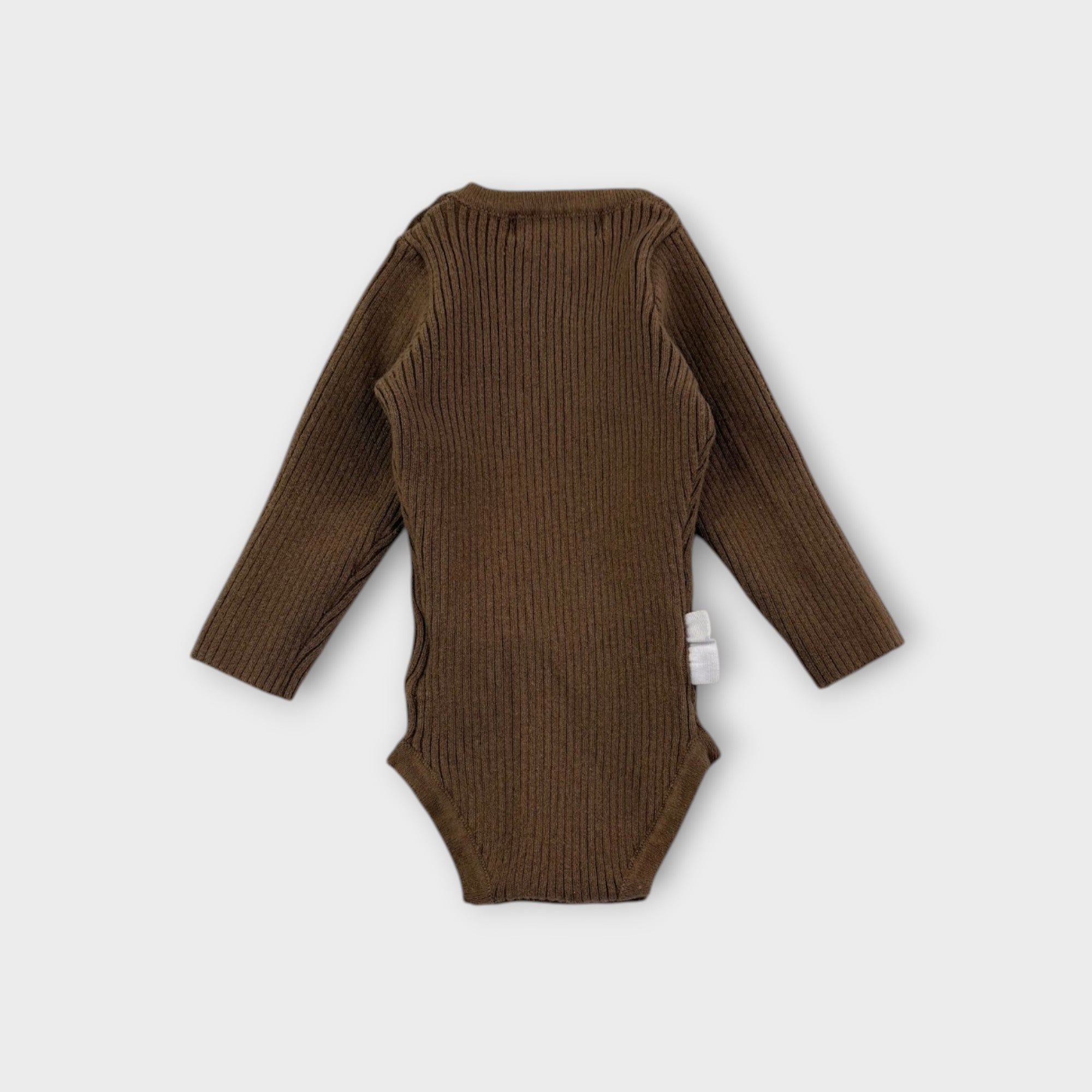 Ziggy Lou Brown Ribbed Bodysuit, Size 0000