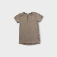 Jamie Kay Oatmeal Ribbed T-Shirt, Size 3
