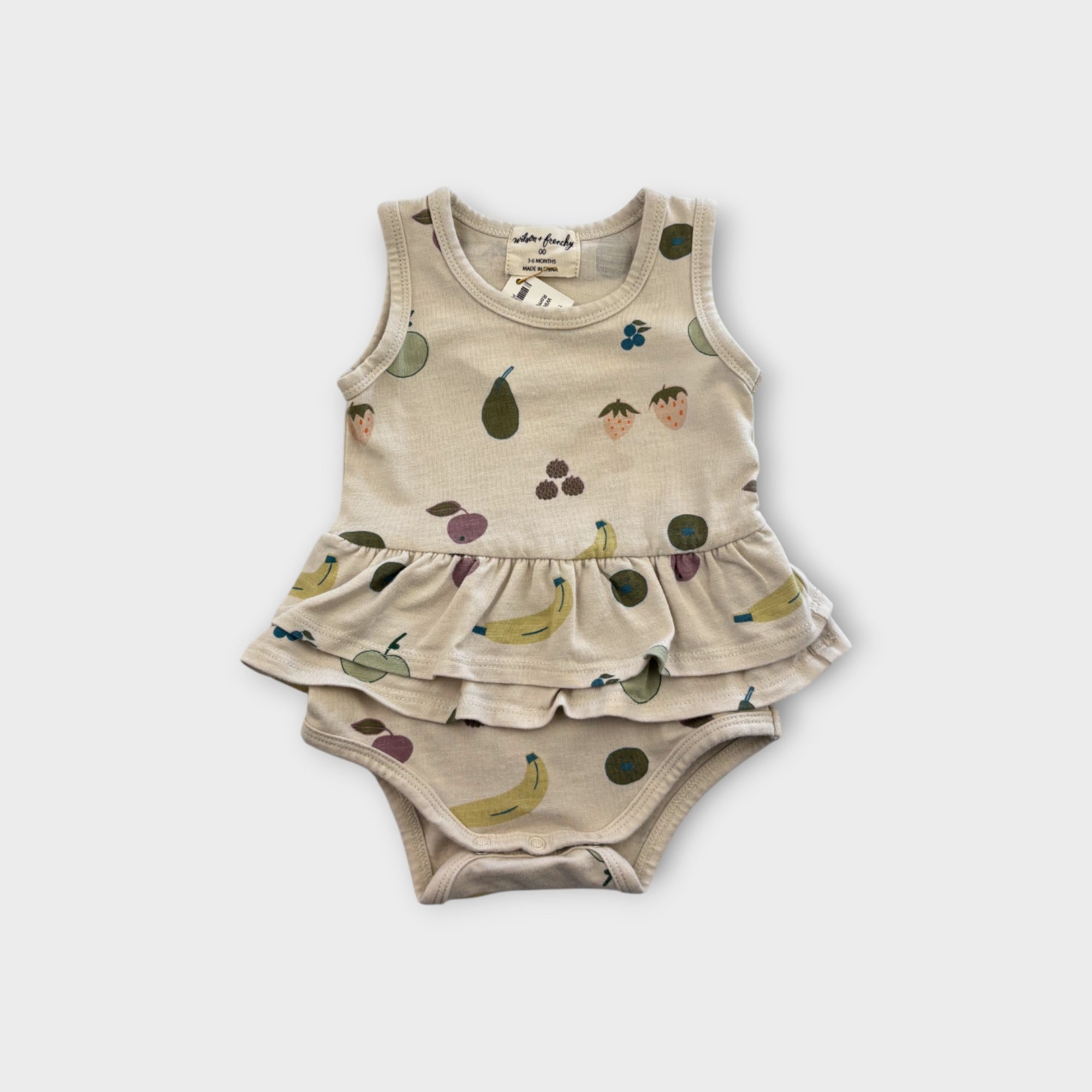 Wilson & Frenchy Fruit Print Romper, Size 00